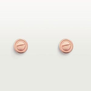 Screwdriver Earrings, Love Stud Earrings, Rose Gold, New